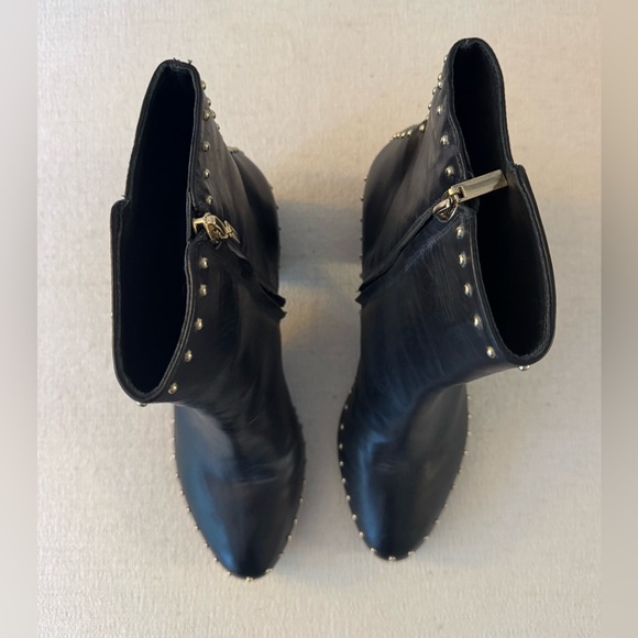 SCHUTZ Studded Black Leather Boots, Size 9.5 - Picture 9 of 15